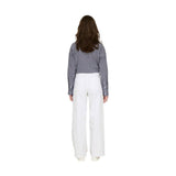 Jacqueline De Yong White Cotton Flared Pants