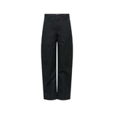 Jacqueline De Yong Black Cotton Casual Pants