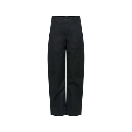 Jacqueline De Yong Black Cotton Casual Pants