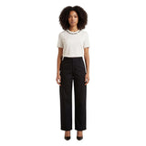 Jacqueline De Yong Black Cotton Casual Pants