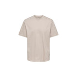 Only & Sons Beige Organic Cotton T-Shirt