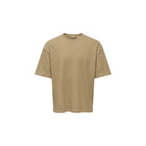 Only & Sons Brown Cotton T-Shirt