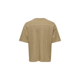 Only & Sons Brown Cotton T-Shirt