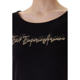 EA7 Emporio Armani Black Elastane T-Shirt