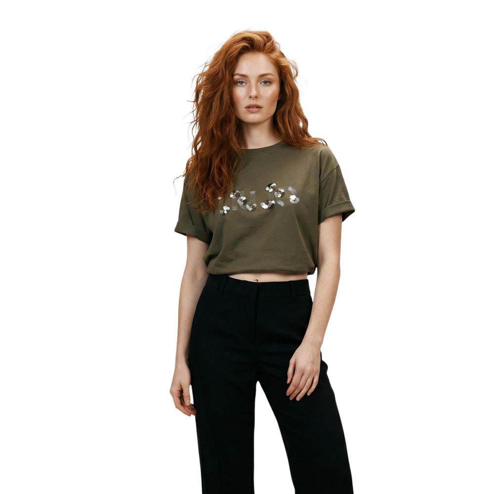 Liu Jo Green Cotton T-Shirt