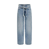 Only Light Blue Cotton Bootcut Jeans