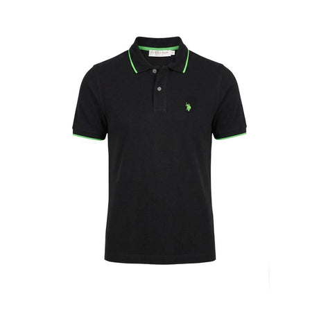 U.S. POLO ASSN. Black Cotton Polo Shirt