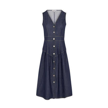 Morgan De Toi Blue Cotton Long Dress