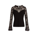 Morgan De Toi Black Viscose Long Sleeve T-Shirt