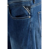 Replay Blue Cotton Relaxed Fit Jeans
