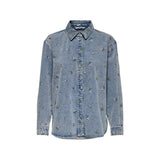Only Light Blue Cotton Blouse