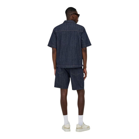Only & Sons Blue Cotton Shortsleeve Shirt