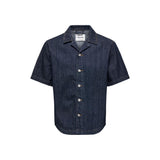 Only & Sons Blue Cotton Shortsleeve Shirt