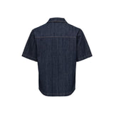 Only & Sons Blue Cotton Shortsleeve Shirt