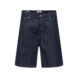 Only & Sons Blue Cotton Bermuda Shorts