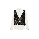 Desigual White Cotton Blouse