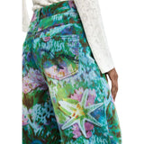 Desigual Blue Cotton Mom Jeans