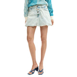Desigual Blue Cotton Mini Skirt