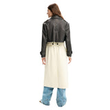 Desigual Cream Polyethylene Coat