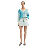 Desigual Blue Cotton Mini Skirt