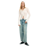 Desigual Cream Viscose Long Sleeve T-Shirt