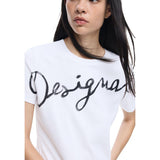 Desigual White Cotton T-Shirt