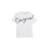 Desigual White Cotton T-Shirt