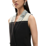 Desigual Black Polyester Midi Dress