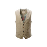 Gianni Lupo Beige Cotton Waistcoat