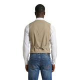 Gianni Lupo Beige Cotton Waistcoat