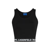 Karl Lagerfeld Black Viscose Top