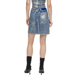 Karl Lagerfeld Bicolor Cotton Mini Skirt