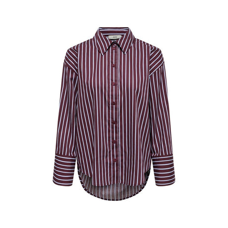 Jacqueline De Yong Bordeaux Cotton Blouse