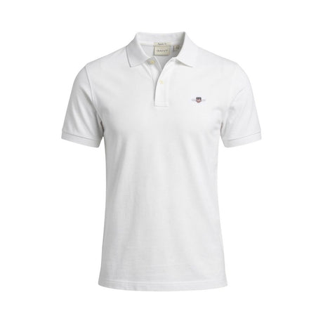Gant White Cotton Polo Shirt