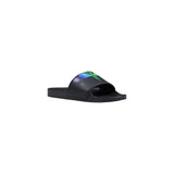 County of Milan Black Synthetic Slippers