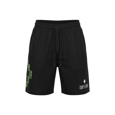 County of Milan Black Cotton Bermuda Shorts