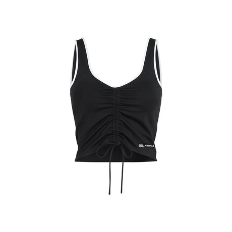 Karl Lagerfeld Black Viscose Top