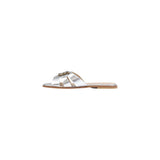 PINKO White Leather Slippers