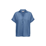 Only Blue Lyocell Shortsleeve Shirt