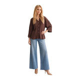 Jacqueline De Yong Brown Viscose Blouse