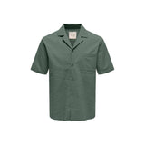 Only & Sons Green Cotton Shortsleeve Shirt
