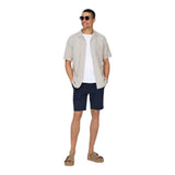 Only & Sons Beige Linen Shortsleeve Shirt