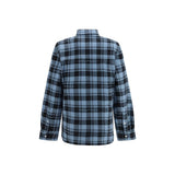 Off-White Blue Cotton Full-Length Jacket