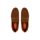 Tommy Hilfiger Brown Suede Leather Slip-On Loafers