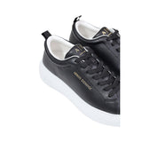 Armani Exchange Black Leather Low Top Sneakers