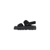 Dr. Martens Black Leather Flat Sandals