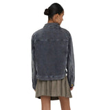 Only Black Cotton Denim Jacket