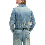 Desigual Blue Elastane Denim Jacket