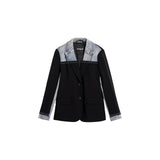 Desigual Black Cotton Blazer