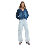 Desigual Blue Cotton Casual Pants